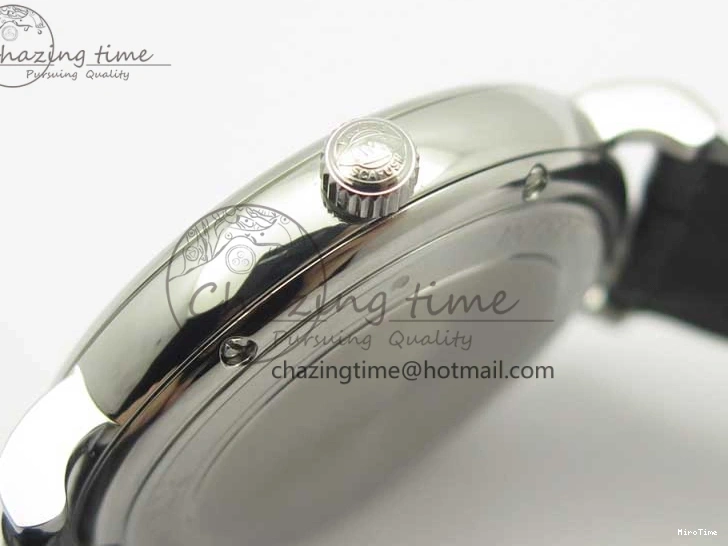 MIROTIME 0730 Portofino Automatic SS MKF 1:1 Best Edition White Dial On Black Leather Strap MIYOTA 9015 V Original 7204